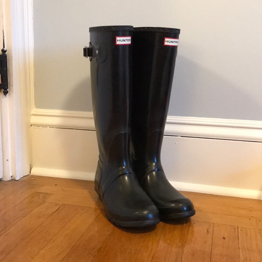 Hunter Black Tall RainBoots